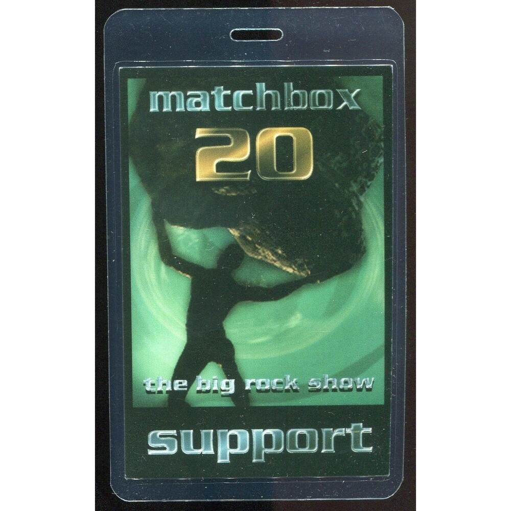Vintage 1997 1998 Matchbox 20 Concert Backstage Laminate Pass Support